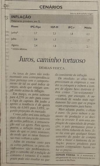 Demian Fiocca coluna Folha de São Paulo